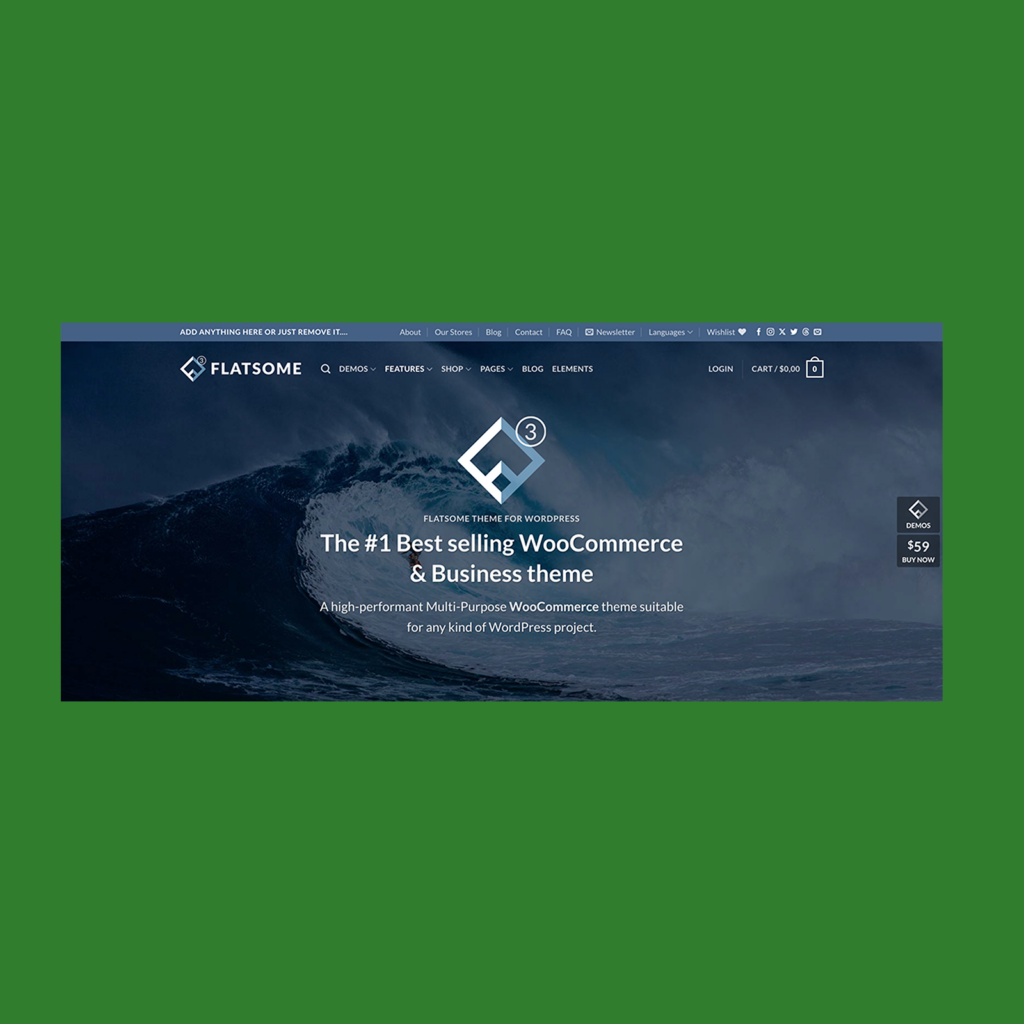 Screenshot of the Flatsome template.